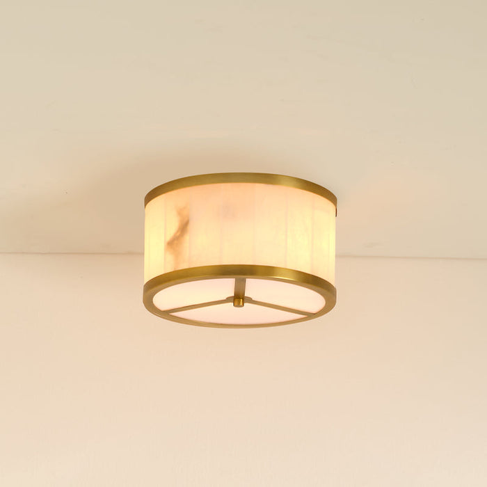 Small Upsala Alabaster Flush Mount Ceiling Light