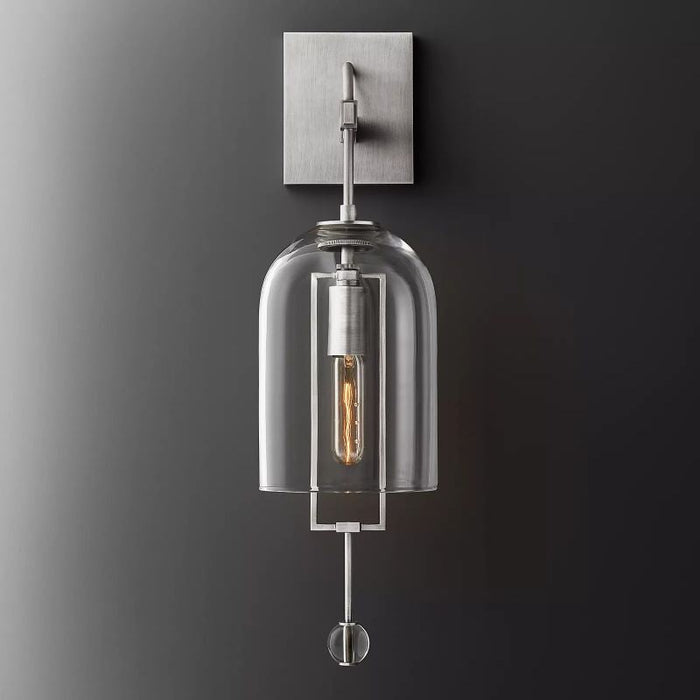 Louhia Brass Small Wall Sconce With Glass Shade