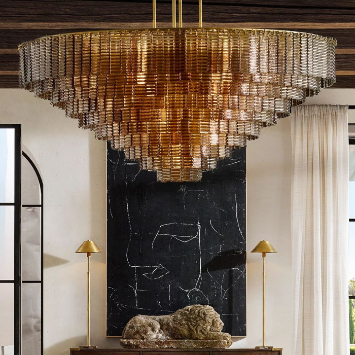 Maisty Glass Round Chandelier