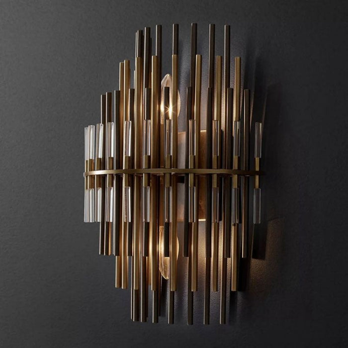 Pouril Industrial Wind Metal Tubes Wall Sconce