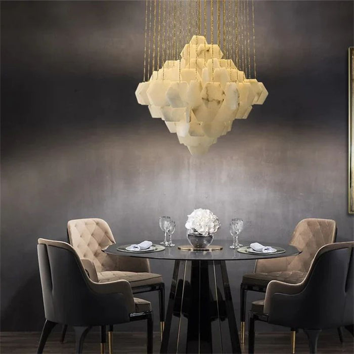 Talan Multi-layer Irregular Alabaster Chandelier