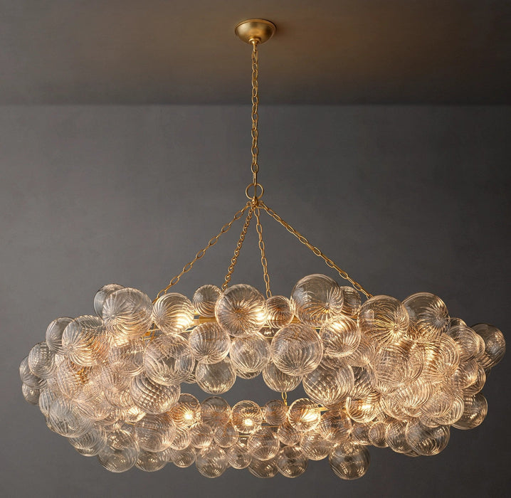 Talian Glass  Ring Chandelier 63"