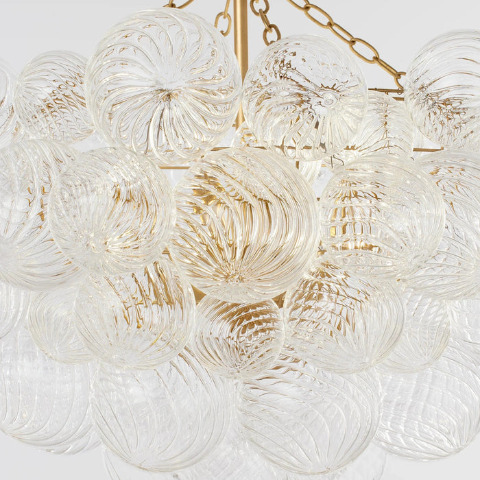 Talian Glass  Round Chandelier 33"