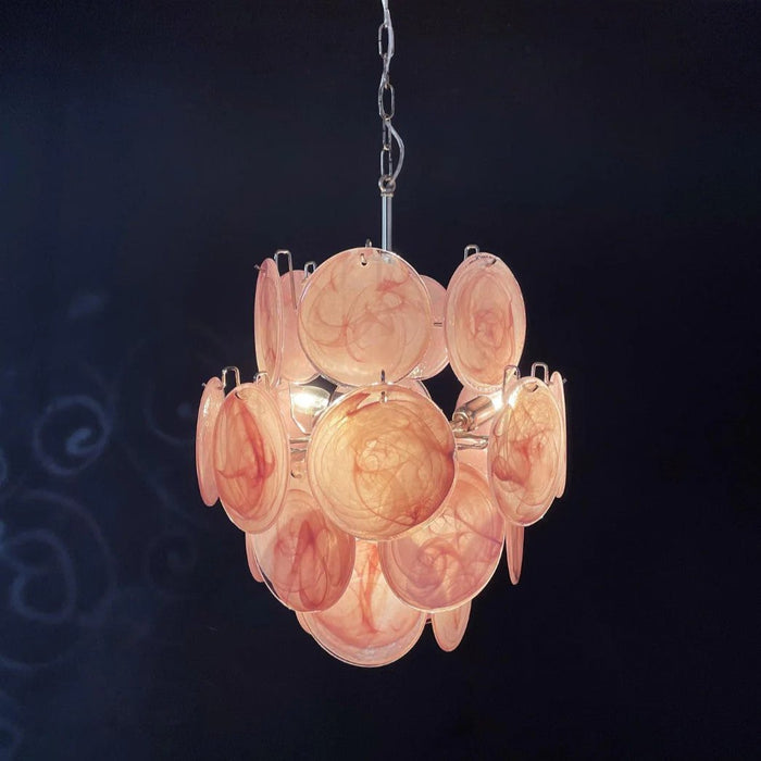 Pink Vintage Murano Glass Chandelier