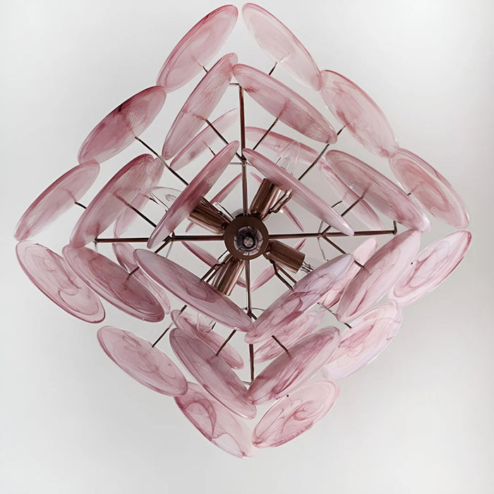 Pink Vintage Murano Glass Chandelier